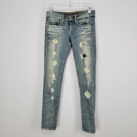Divine Rights of Denim Lust Low Rise Classic Skinny Distressed Size 26 - Picture 14 of 16